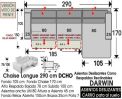 (327) ChaiseLongue 290cm DCHO-Deslizante Carro