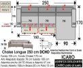 (336) ChaiseLongue 250cm. DCHO-Desliz.Carro