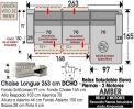 (337)  ChaiseLongue 263cm.DCHO-Relax 2 Motores