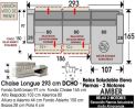 (337)  ChaiseLongue 293cm.DCHO-Relax 2 Motores