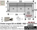 (337)  ChaiseLongue 323 cm. DCHO-FIJO+Arcón