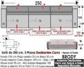 (340) Sofá 250cm 3Plazas-Desl. Carro