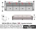 (340) Sofá 320 cm. 4 Plazas - FIJO