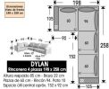 (341) Rinconera 4plazas 198x258cm.