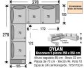 (341) Rinconera 5plazas 278x278cm