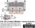 (342) Sofá 220 cm. RELAX 2motores.