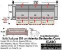 (342) Sofá 250 cm. Desliz. CARRO