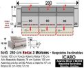 (342) Sofá 280 cm. RELAX 3motores.