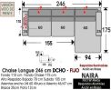 (344) ChaiseLongue 246cm DCHO-FIJA
