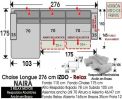 (344) ChaiseLongue 276cm. IZDO-RELAX 2motor