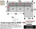 (344) ChaiseLongue 306cm DCHO-FIJA