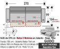 (346) Sofá 270cm. RELAX 2Motores
