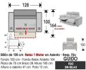 (346) Sillón 128cm. RELAX 1Motor