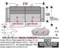 (347) Sofá 210cm. DESLIZANTES