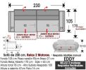 (347) Sofá 230cm. RELAX 2Motores