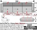 (347) Sofá 290cm.3Plazas RELAX 3Motores
