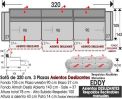 (347) Sofá 320cm. 3Plazas-DESLIZANTES