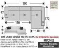 (349) Sofá Chaise Longue 300 cm. DCHO.