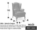(351) Sillón Butacón Inglés 82 cm.
