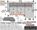 (353) Chaise Longue 270cm.DCHO-Relax 2Motor