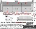 (354) Sofá 270cm. Deslizantes Carro