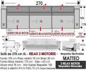 (354) Sofá 270cm. RELAX 3 Motores