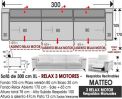 (354) Sofá 300cm. RELAX 3 Motores