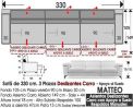 (354) Sofá 330cm. Deslizantes Carro