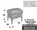 (351) Banqueta Inglés a Juego Sillón Inglés