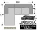 (359) Chester ChaiseLongue 300cm. IZDO