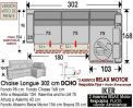 (361) ChaiseLongue 302cm DCHO RELAX+Arcón