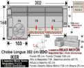 (361) ChaiseLongue 302cm IZDO RELAX+Arcón
