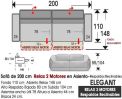 (363) Sofá 200cm Relax 2 Motores
