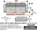 (363) Sofá 240cm Relax 2 Motores