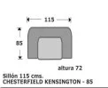 (143) Sillon 115cm 85fond