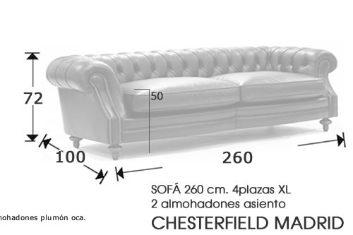(190) Sofa 4plazas 260cm XL