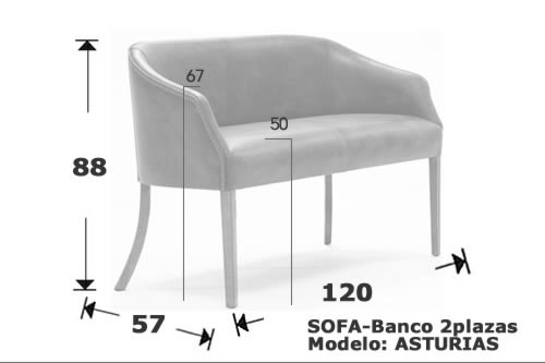 (160) Sofá Banco 120 cm