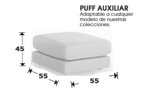 (205) Puff auxiliar 55cm 45h