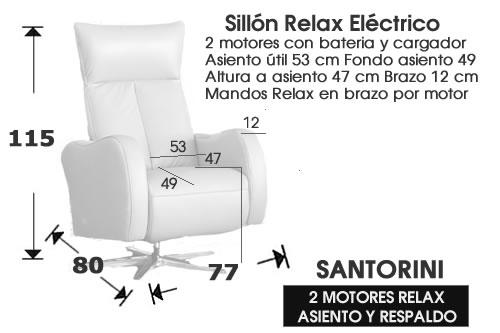 (221) Sillon Relax 77cm 2 Motores