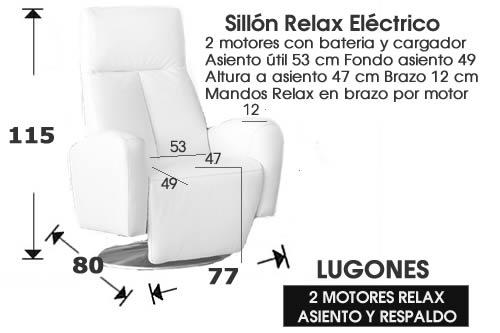 (222) Sillon Relax 77cm 2 Motores