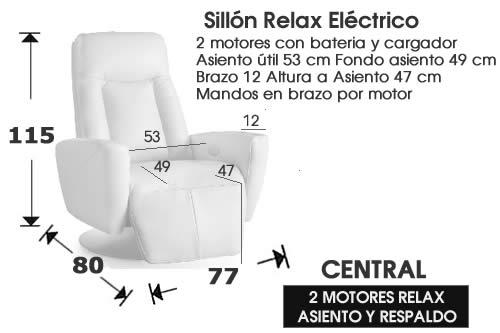 (225) Sillon Relax 77cm 2 motores