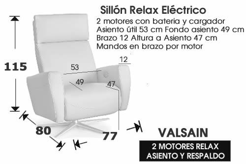 (226) Sillon Relax 77cm 2 Motores