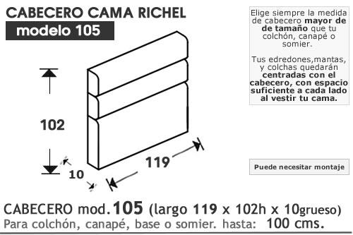 (237) Cabecero 105 de 119cm