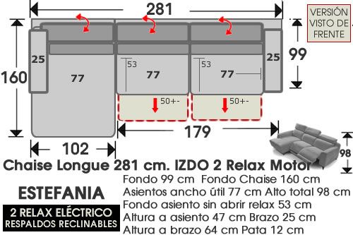 (296) Chaise Longue 281cm IZDO 2 RELAX