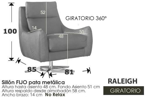 (304) Sillón Giratorio Diseño 81cm.