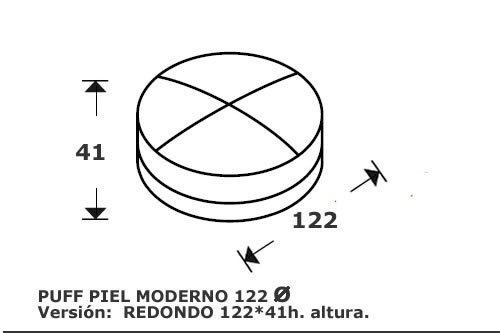 (126) Puff Redondo 122cm diametro