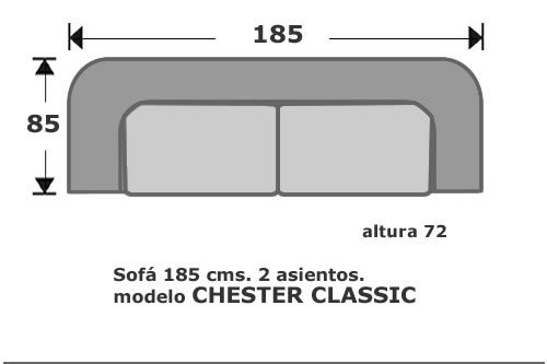 (131) Sofa 2Plazas 185cm 85f