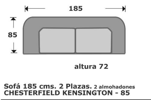 (143) Sofa 2Plaz 2almoh 185cm 85fond
