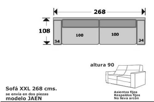 (151) Sofa XXL 268cm