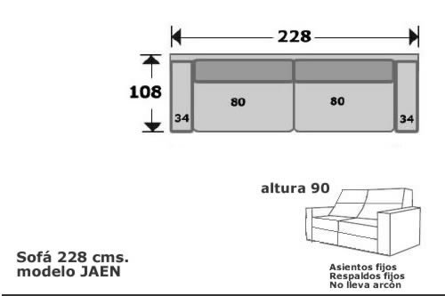 (151) Sofa 3p 228cm